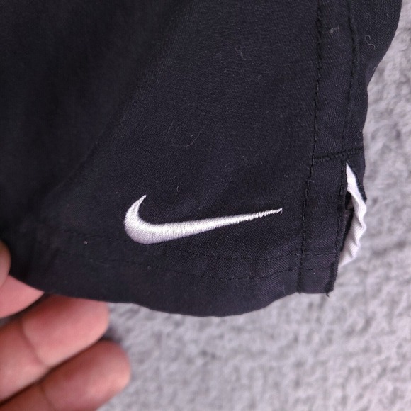 Nike Swim Trunks Mens Large Black Board Shorts Drawstring Surfing Swimwear - Picture 3 of 13